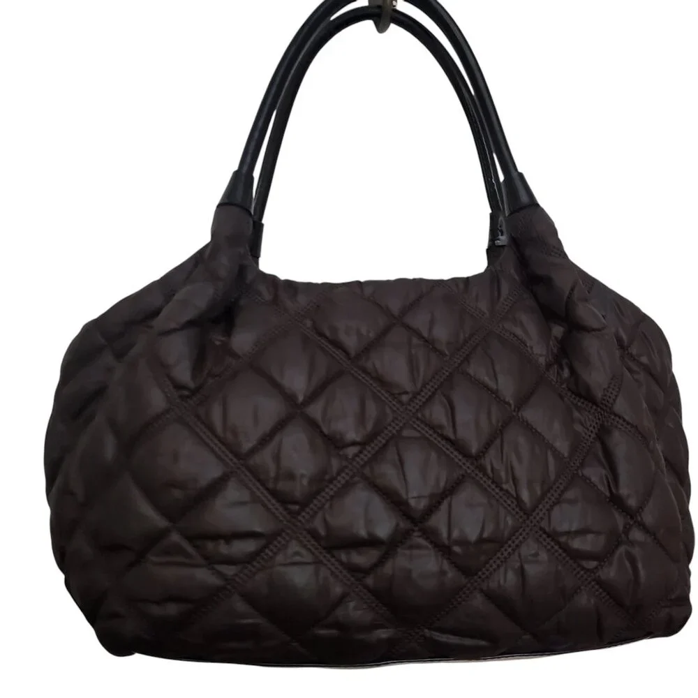 Kate Spade Brown Quilted Puffer Bag